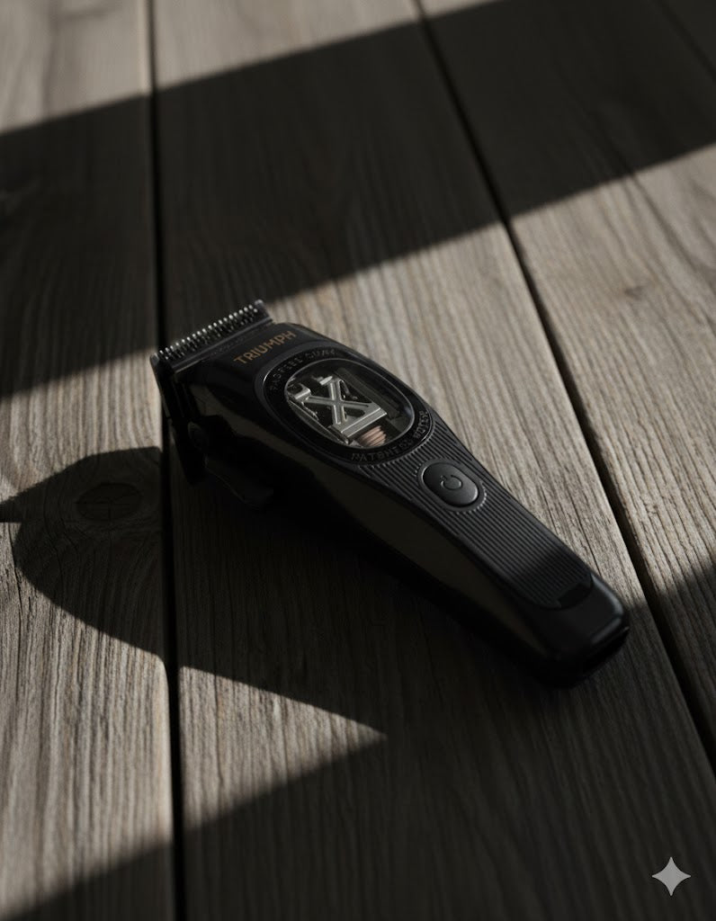 Triumph Professional cordless hair clipper with taper lever. Heavy-duty clipper for bulk removal.